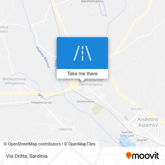 Via Dritta map
