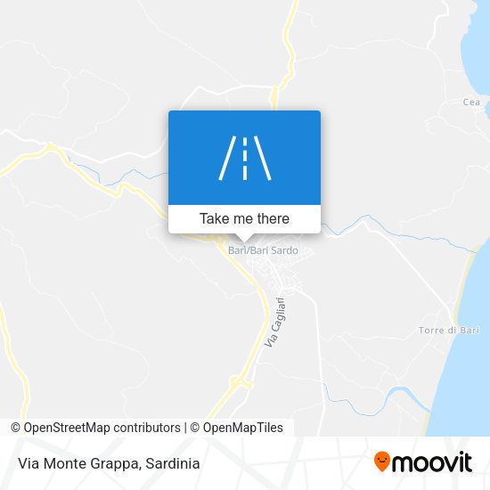 Via Monte Grappa map