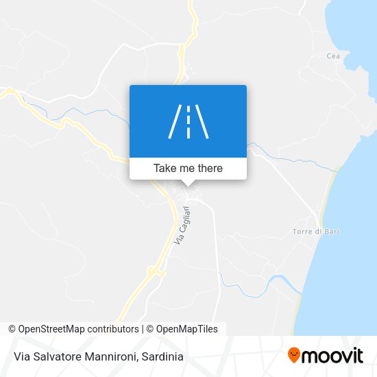 Via Salvatore Mannironi map