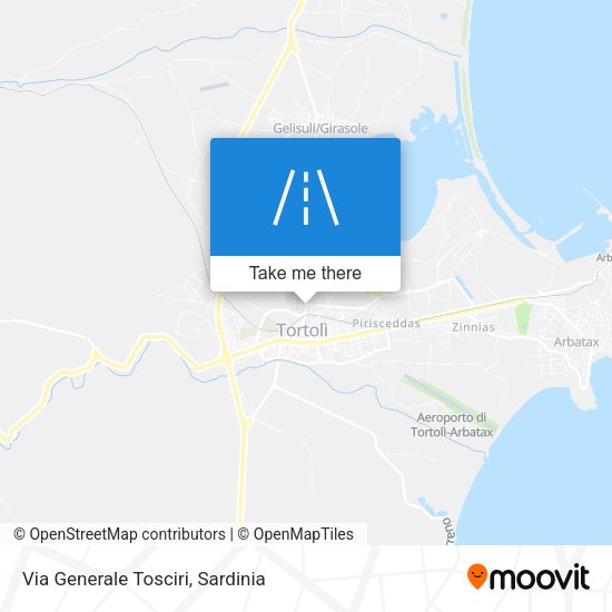 Via Generale Tosciri map