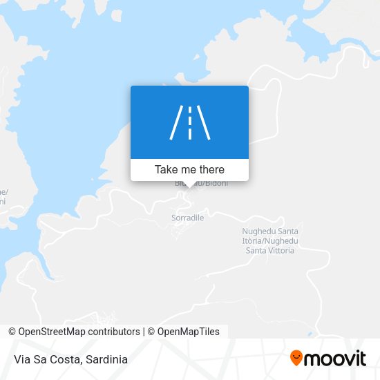 Via Sa Costa map