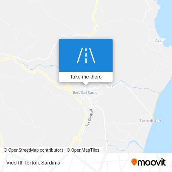 Vico III Tortoli map