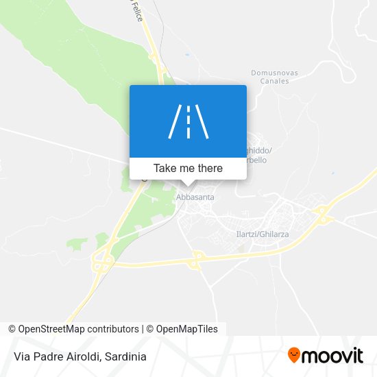 Via Padre Airoldi map