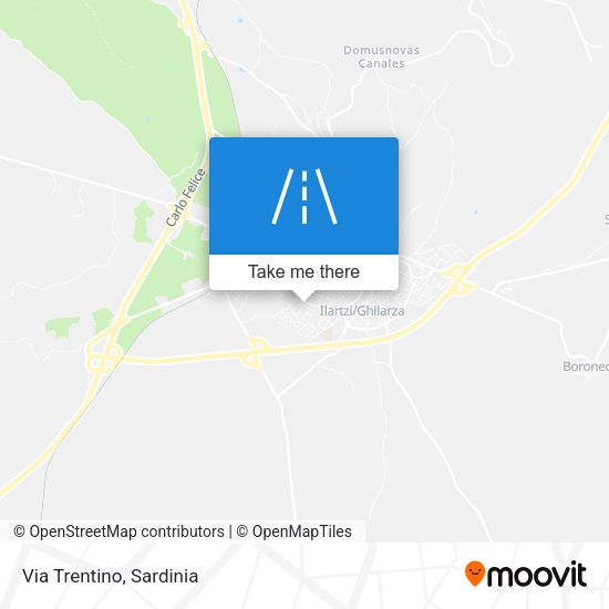 Via Trentino map