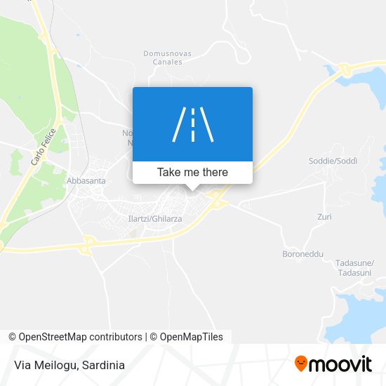 Via Meilogu map