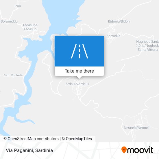 Via Paganini map
