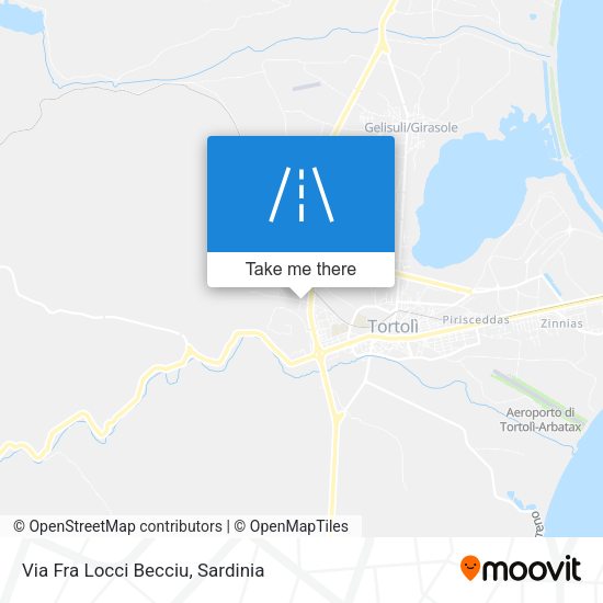 Via Fra Locci Becciu map