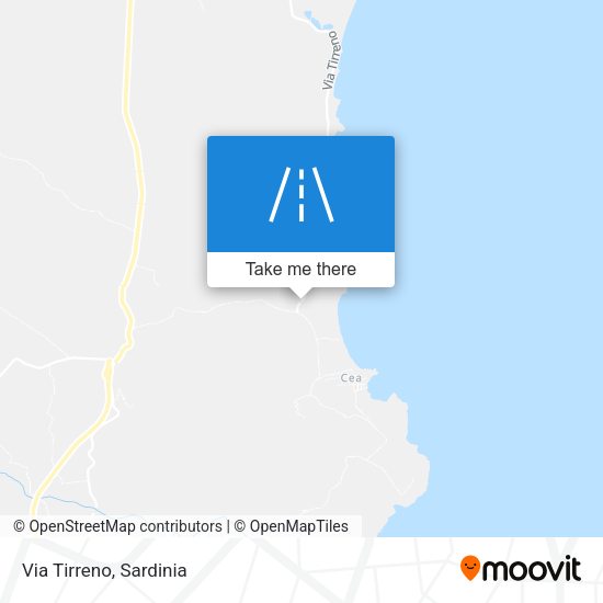 Via Tirreno map