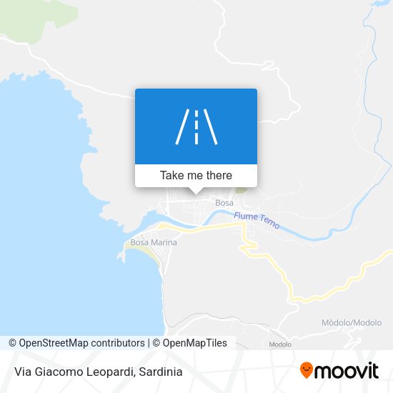 Via Giacomo Leopardi map