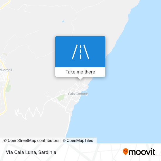 Via Cala Luna map