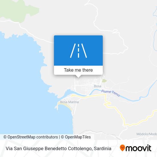 Via San Giuseppe Benedetto Cottolengo map