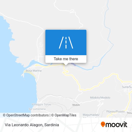 Via Leonardo Alagon map