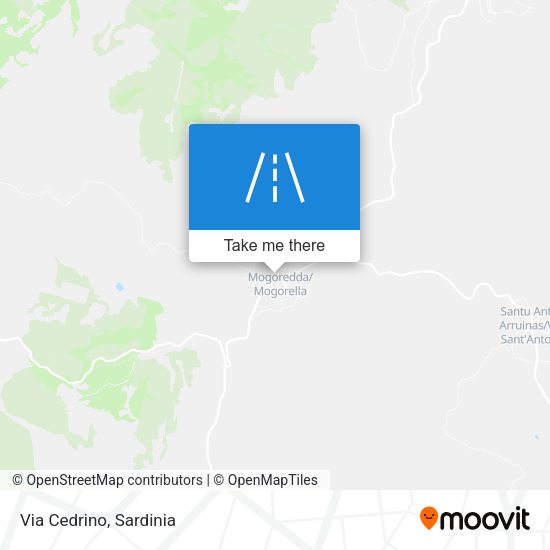 Via Cedrino map