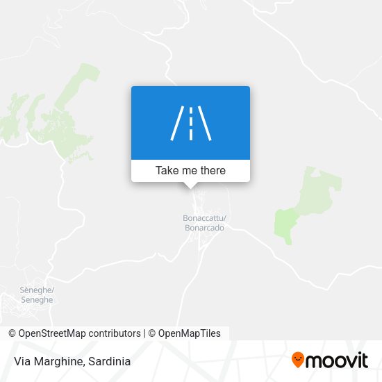 Via Marghine map
