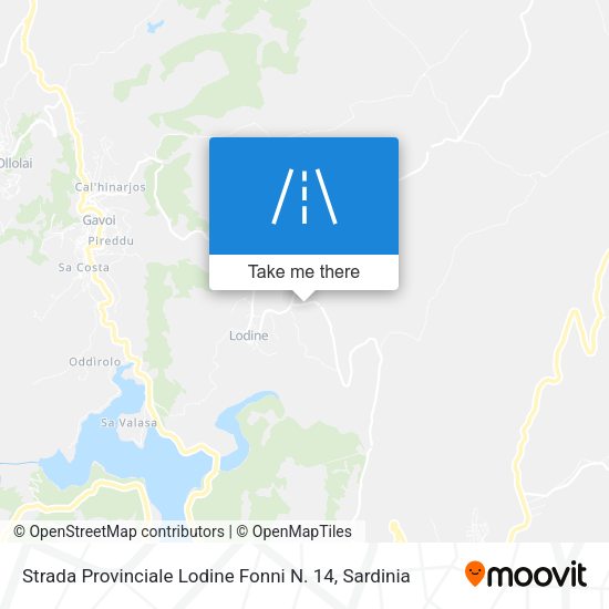 Strada Provinciale Lodine Fonni N. 14 map