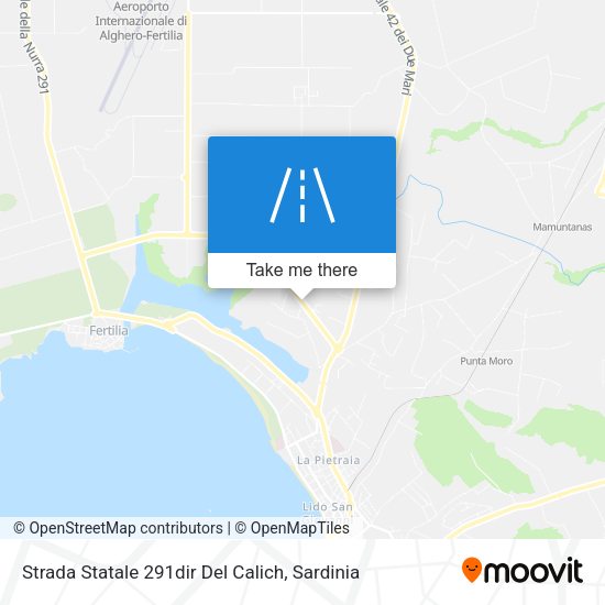 Strada Statale 291dir Del Calich map