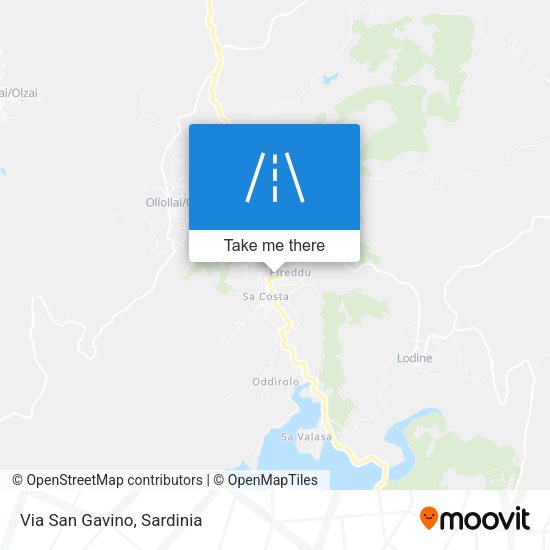 Via San Gavino map