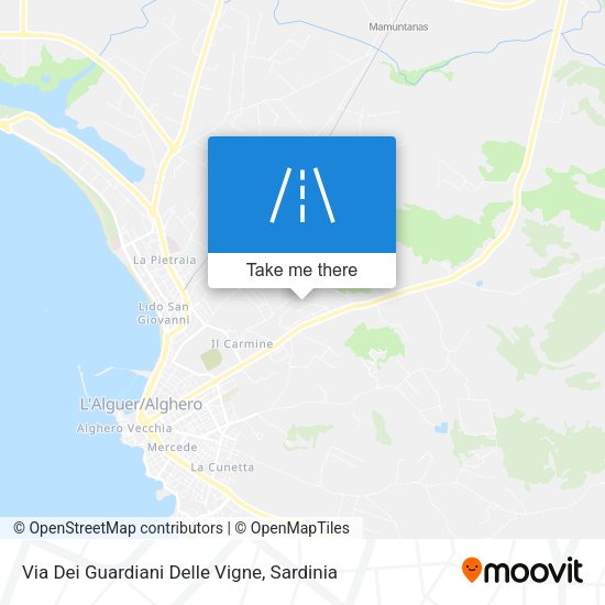 Via Dei Guardiani Delle Vigne map