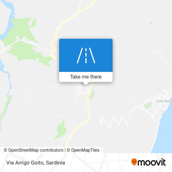 Via Arrigo Goito map