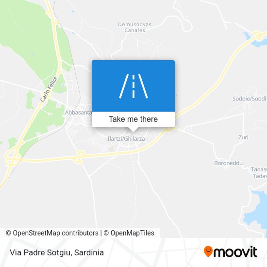 Via Padre Sotgiu map