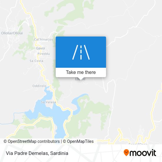 Via Padre Demelas map