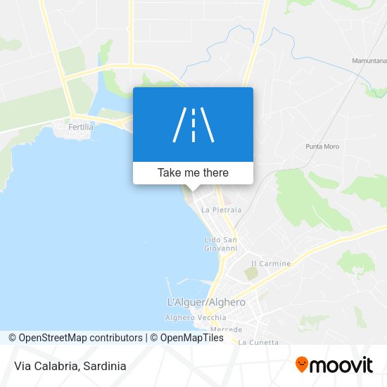 Via Calabria map