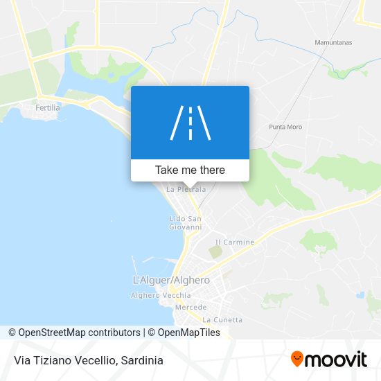 Via Tiziano Vecellio map