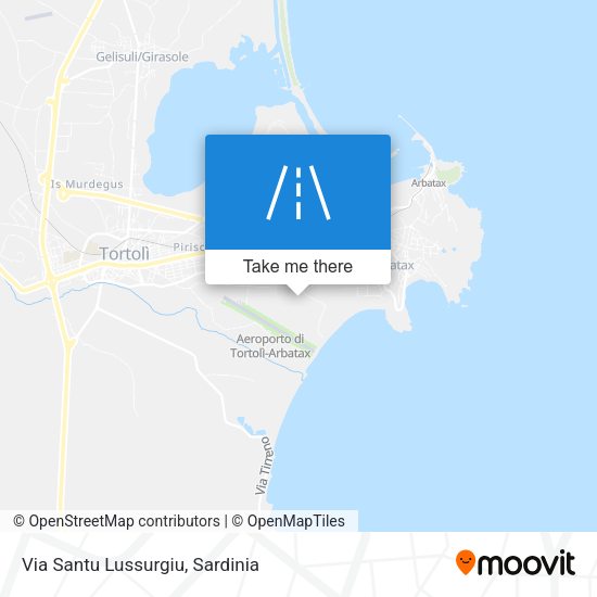 Via Santu Lussurgiu map