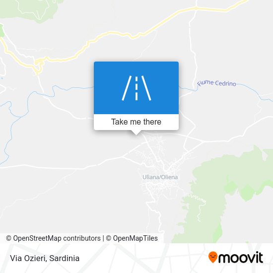 Via Ozieri map