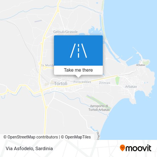 Via Asfodelo map