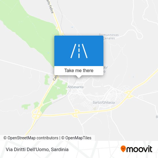 Via Diritti Dell'Uomo map