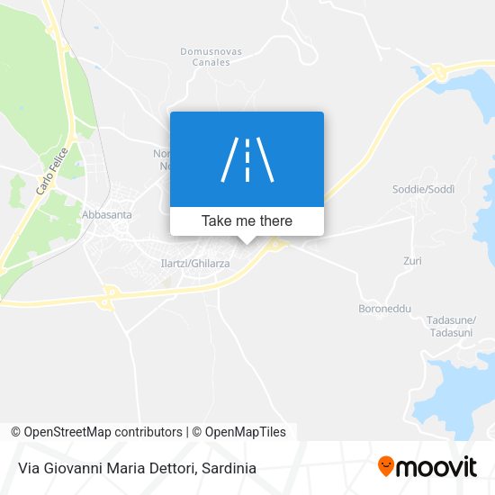 Via Giovanni Maria Dettori map