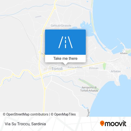 Via Su Troccu map