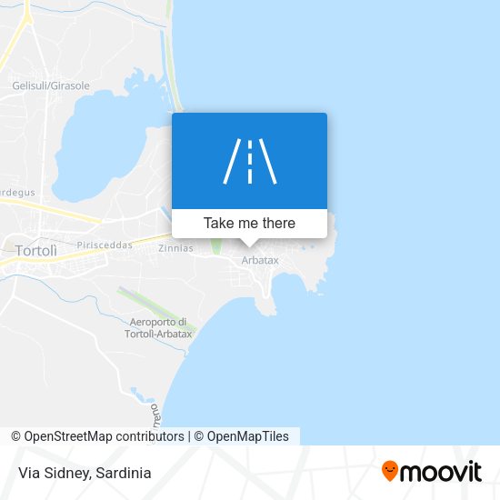 Via Sidney map