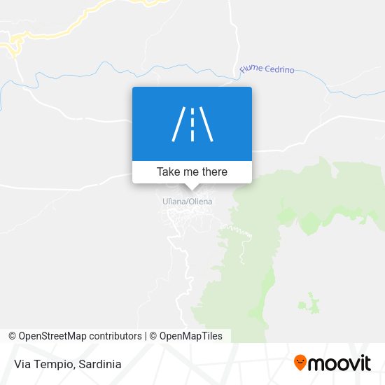 Via Tempio map