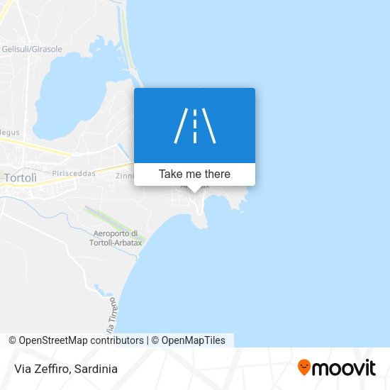 Via Zeffiro map