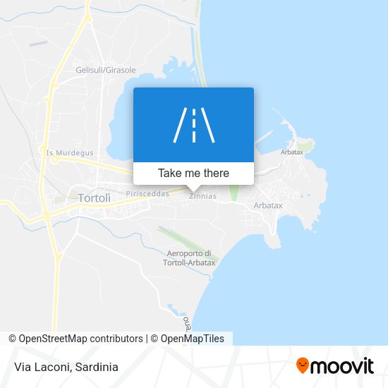 Via Laconi map