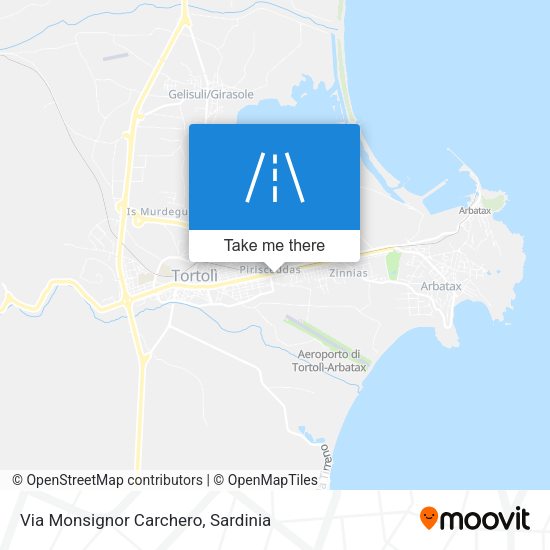 Via Monsignor Carchero map