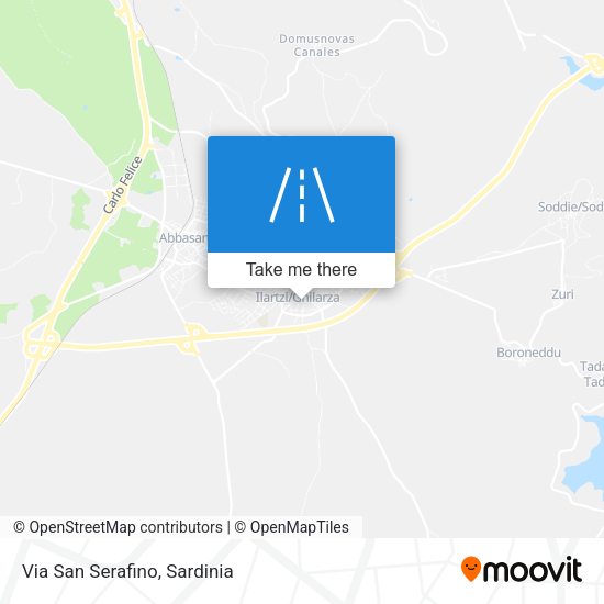 Via San Serafino map