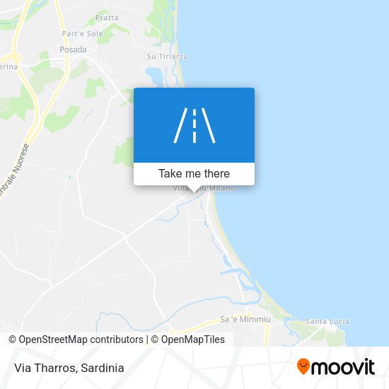 Via Tharros map