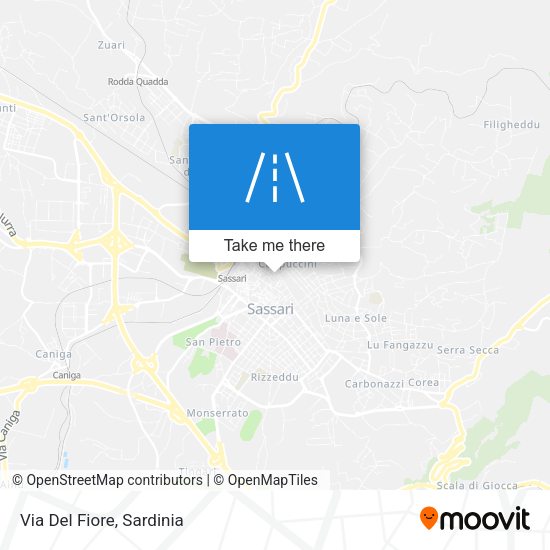 Via Del Fiore map