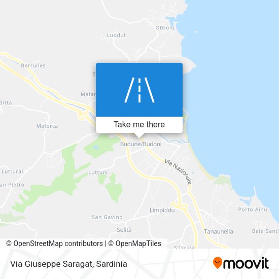 Via Giuseppe Saragat map