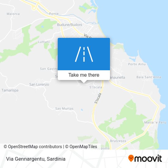 Via Gennargentu map
