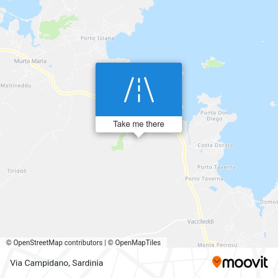 Via Campidano map