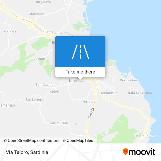 Via Taloro map