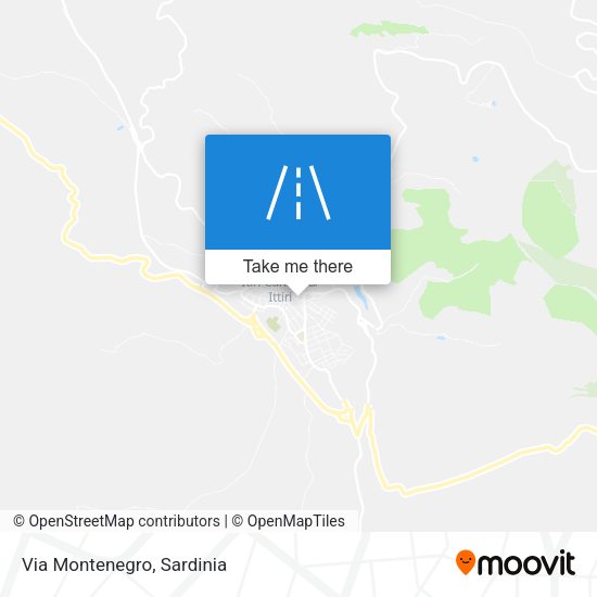 Via Montenegro map