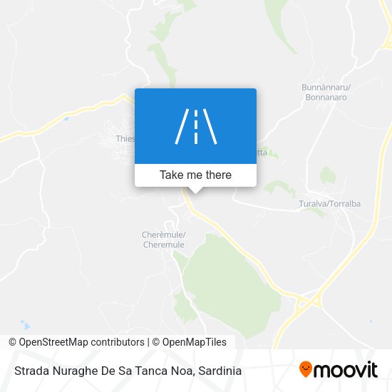Strada Nuraghe De Sa Tanca Noa map