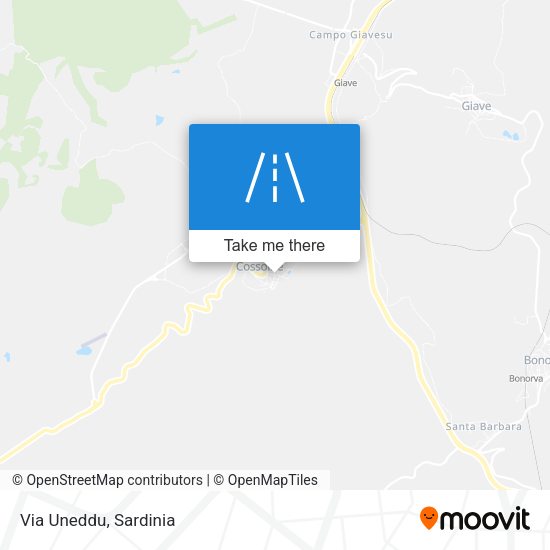 Via Uneddu map