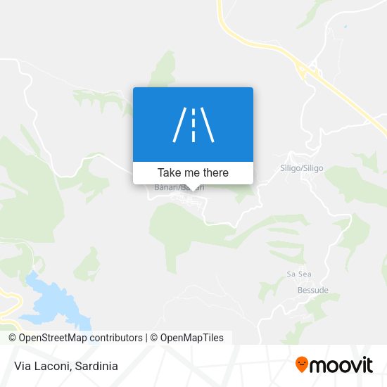 Via Laconi map