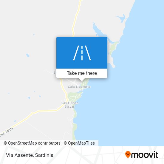 Via Assente map